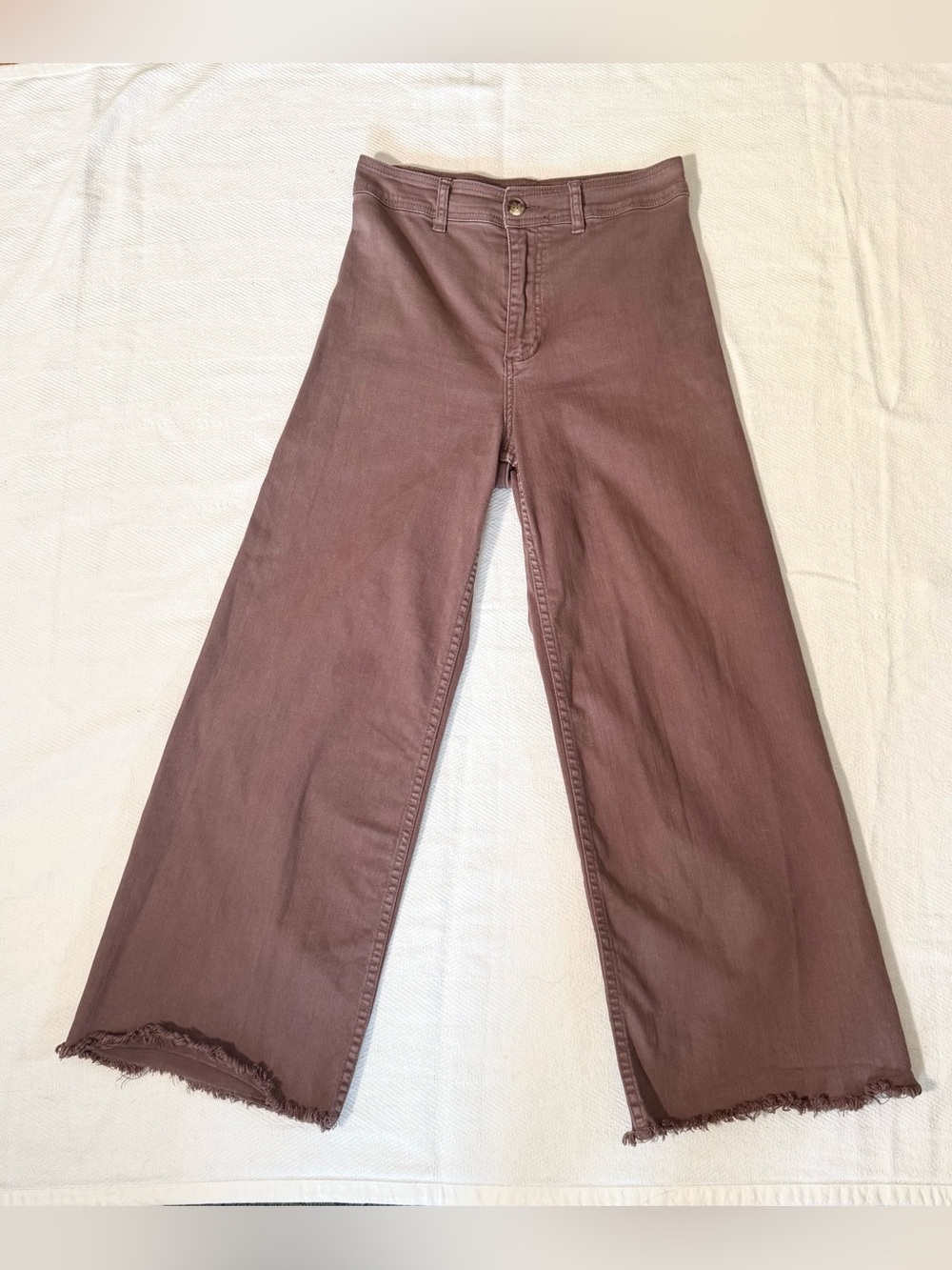 Billabong High Waisted Wide Leg Raw Hem Pants - Picture 2 of 8